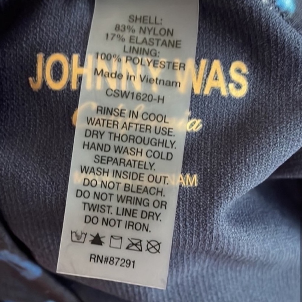 Johnny Was Annia Twist One Piece Swimsuit Vacation Cruise Pool Beach Sz. XS - Picture 7 of 10